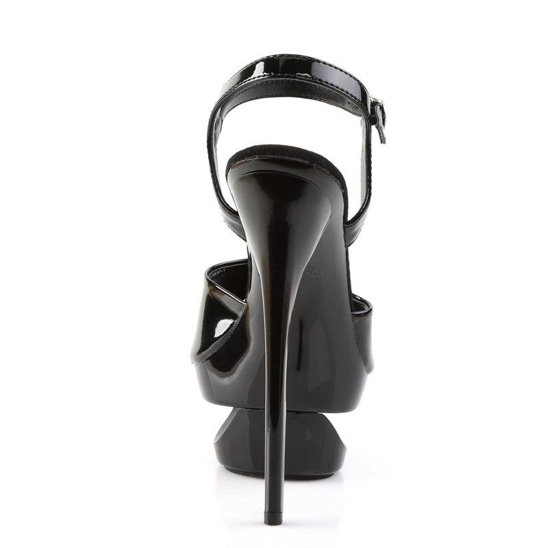 Pleaser ECLIPSE-609 Platform Sandal (Black Patent/Black)
