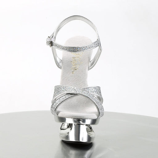 Pleaser ECLIPSE-619G Platform Sandal (Silver Multi Glitter/Silver Chrome)
