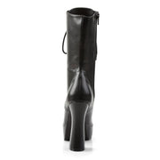 Pleaser ELECTRA-1020 Platform Ankle Boot (Black Faux Leather/Black Matte)