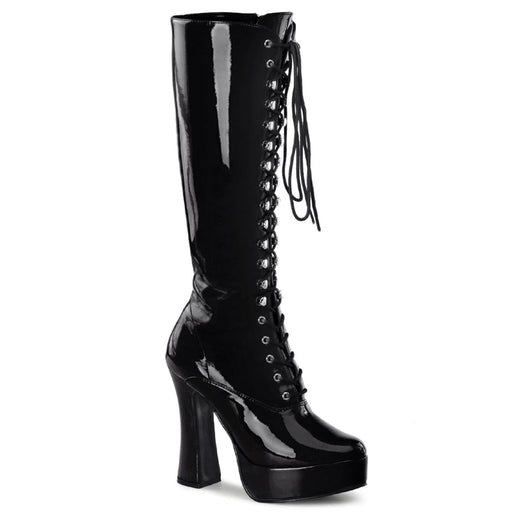 Pleaser ELECTRA-2020 Platform Knee High Boot (Black Patent) 6