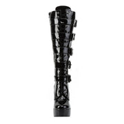 Pleaser ELECTRA-2042 Platform Knee High Boot (Black Patent)
