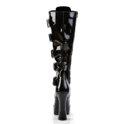 Pleaser ELECTRA-2042 Platform Knee High Boot (Black Patent)