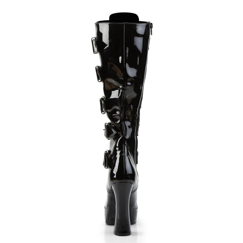 Pleaser ELECTRA-2042 Platform Knee High Boot (Black Patent)