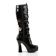 Pleaser ELECTRA-2042 Platform Knee High Boot (Black Patent)