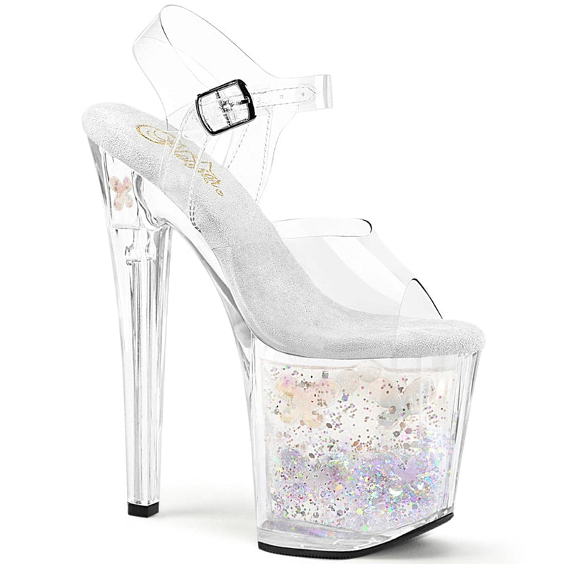 Pleaser ENCHANT-708AQUA-02 Platform Sandal (Clear/Clear-Silver) 5