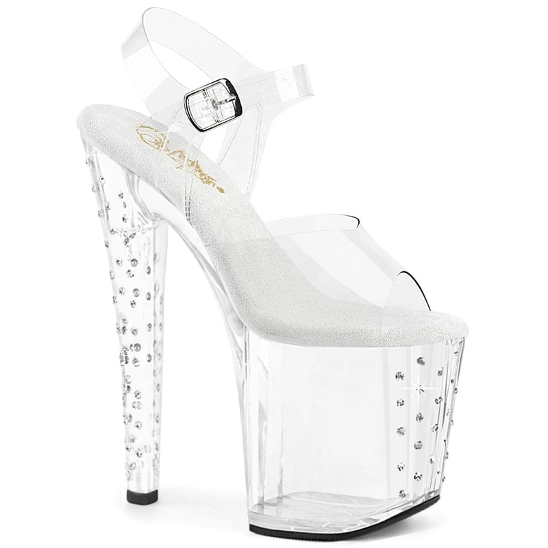 Pleaser ENCHANT-708RS Platform Sandal (Clear/Clear-Rhinestone) 5
