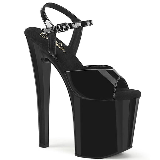 Pleaser ENCHANT-709 Platform Sandal (Black Patent/Black) 5