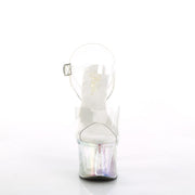 Pleaser ESTEEM-708RBP Platform Sandal (Clear/Clear Hologram)