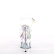 Pleaser ESTEEM-708RBP Platform Sandal (Clear/Clear Hologram)