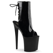 Pleaser FLAMINGO-1018 Platform Ankle Boot (Black Patent/Black)