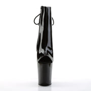 Pleaser FLAMINGO-1018 Platform Ankle Boot (Black Patent/Black)
