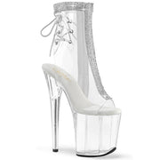 Pleaser FLAMINGO-1018C-2RS Platform Ankle Boot (Clear-Rhinestone/Clear) 5