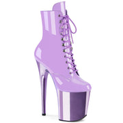 Pleaser FLAMINGO-1020 Platform Ankle Boot (Lavender Patent/Lavender Chrome)