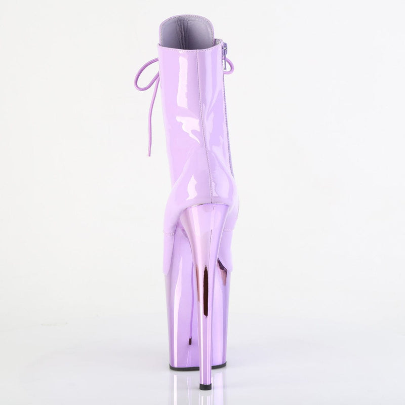 Pleaser FLAMINGO-1020 Platform Ankle Boot (Lavender Patent/Lavender Chrome)