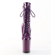 Pleaser FLAMINGO-1020 Platform Ankle Boot (Purple Patent/Purple)