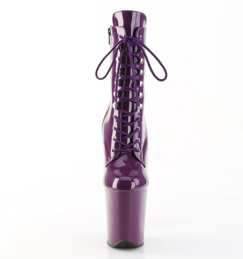 Pleaser FLAMINGO-1020 Platform Ankle Boot (Purple Patent/Purple)