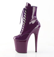 Pleaser FLAMINGO-1020 Platform Ankle Boot (Purple Patent/Purple)