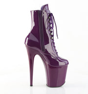 Pleaser FLAMINGO-1020 Platform Ankle Boot (Purple Patent/Purple)