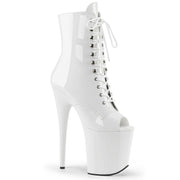 FLAMINGO-1021 Platform Ankle Boot (White Patent/White)
