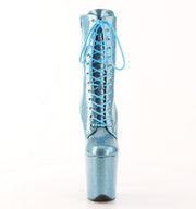 Pleaser FLAMINGO-1040GP Platform Ankle Boot (Baby Blue Glitter Patent/M)