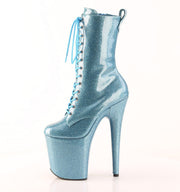 Pleaser FLAMINGO-1040GP Platform Ankle Boot (Baby Blue Glitter Patent/M)