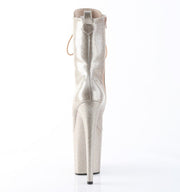 Pleaser FLAMINGO-1040GP Platform Ankle Boot (Champagne Glitter Patent/M)