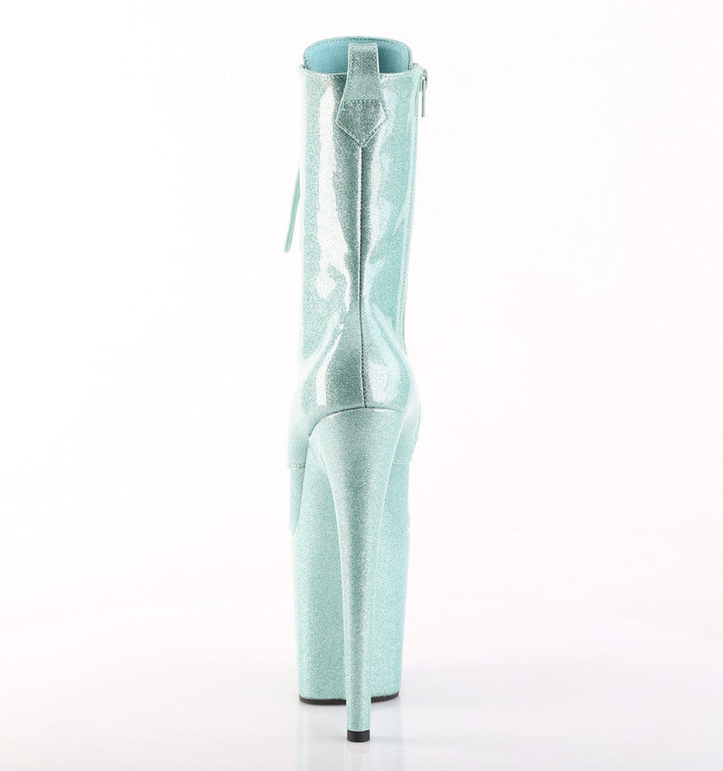Pleaser FLAMINGO-1040GP Platform Ankle Boot (Mint Glitter Patent/M)