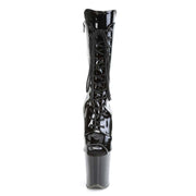 Pleaser FLAMINGO-1051 Platform Mid-Calf Boot (Black Patent/Black)
