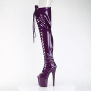 Pleaser FLAMINGO-3021GP Platform Thigh High Boot (Purple Glitter Patent/M)