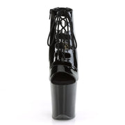 Pleaser FLAMINGO-800-20 Platform Ankle Boot (Black Patent/Black)
