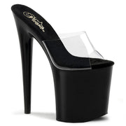 Pleaser FLAMINGO-801 Platform Slide (Clear/Black) 5