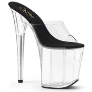 Pleaser FLAMINGO-801 Platform Slide (Clear-Black/Clear) 5