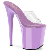 Pleaser FLAMINGO-801 Platform Slide (Clear/Lavender)