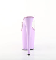 Pleaser FLAMINGO-801 Platform Slide (Clear/Lavender)