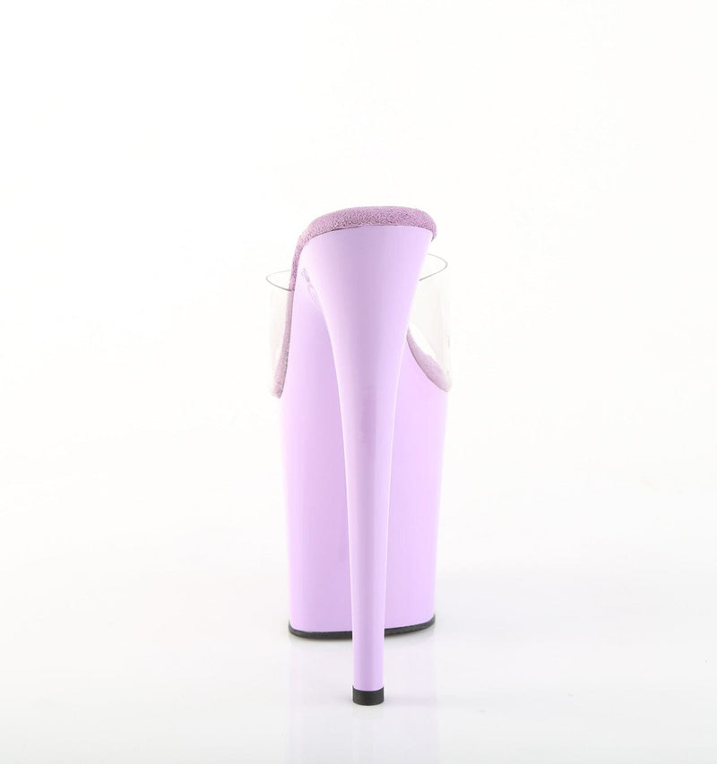 Pleaser FLAMINGO-801 Platform Slide (Clear/Lavender)