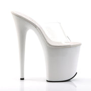 Pleaser FLAMINGO-801 Platform Slide (Clear/White)