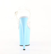Pleaser FLAMINGO-808 Platform Sandal (Clear/Baby Blue)