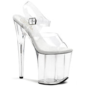 Pleaser FLAMINGO-808 Platform Sandal (Clear/Clear) 5
