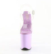 Pleaser FLAMINGO-808 Platform Sandal (Clear/Lavender)