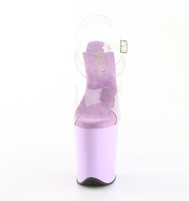 Pleaser FLAMINGO-808 Platform Sandal (Clear/Lavender)