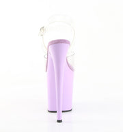 Pleaser FLAMINGO-808 Platform Sandal (Clear/Lavender)