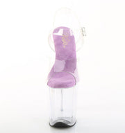 Pleaser FLAMINGO-808 Platform Sandal (Clear-Lavender/Clear)