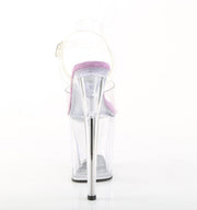 Pleaser FLAMINGO-808 Platform Sandal (Clear-Lavender/Clear)