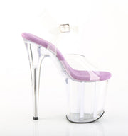 Pleaser FLAMINGO-808 Platform Sandal (Clear-Lavender/Clear)