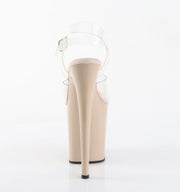 Pleaser FLAMINGO-808 Platform Sandal (Clear/Nude)
