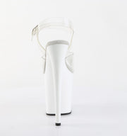 Pleaser FLAMINGO-808 Platform Sandal (Clear/White)