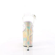Pleaser FLAMINGO-808CRF Platform Sandal (Clear/Lavender Multi Glitters)