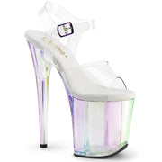 Pleaser FLAMINGO-808HT Platform Sandal (Clear/Holo Tinted) 5