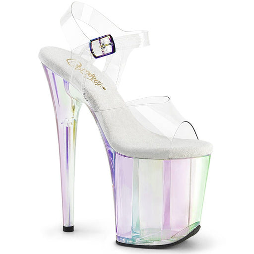 Pleaser FLAMINGO-808HT Platform Sandal (Clear/Holo Tinted) 5