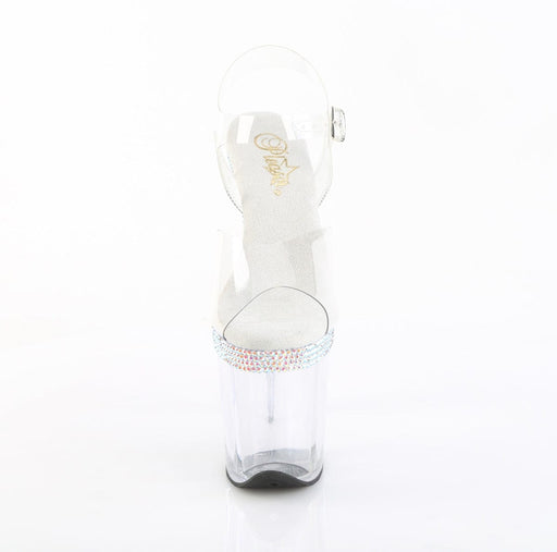 Pleaser FLAMINGO-808MLS Platform Sandal (Clear/Clear)